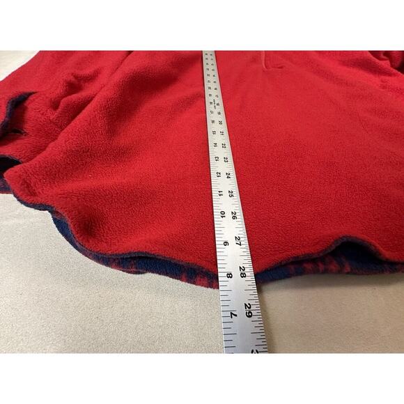 Vintage Columbia REVERSIBLE Pullover- Heavy Made In USA Quarter Zip Red Large - Picture 16 of 16
